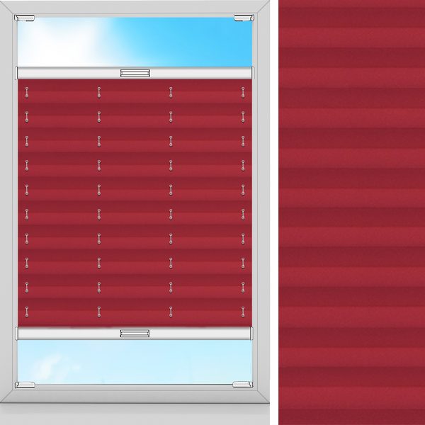 Plissee Budget, Rot, lichtdurchlässig & blickdicht