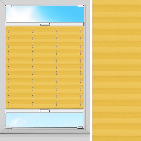 Plissee Budget, Gelb, lichtdurchlässig & blickdicht