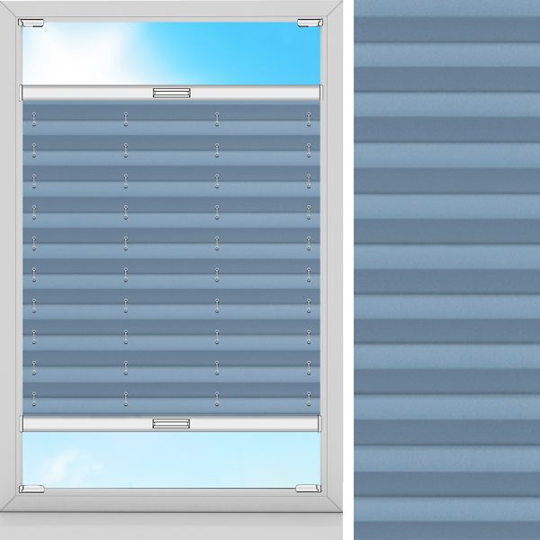 Plissee Sona, Blau, lichtdurchlässig & blickdicht