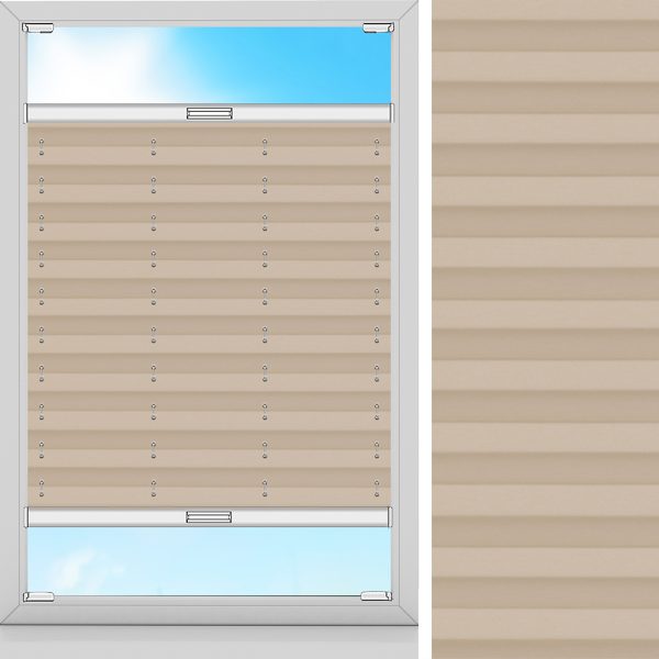 Plissee Basa, Braun, lichtdurchlässig & blickdicht