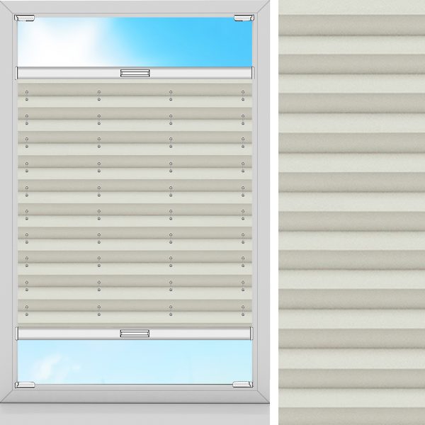 Plissee Fin, Creme, komplett verdunkelnd