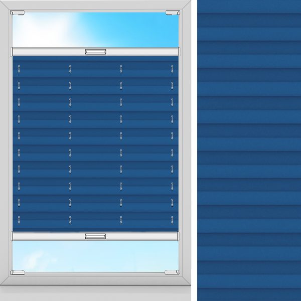 Plissee Ombre, Blau, komplett verdunkelnd