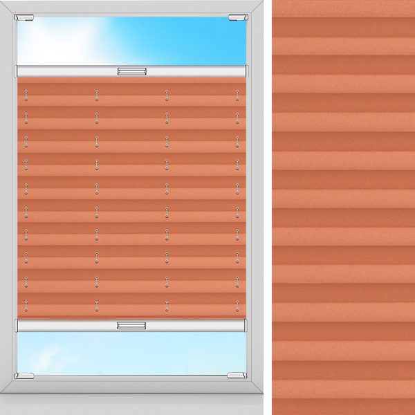 Plissee Ombre, Orange, komplett verdunkelnd