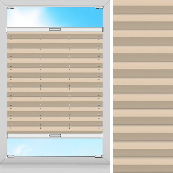 Plissee Schema, Creme, abdunkelnd
