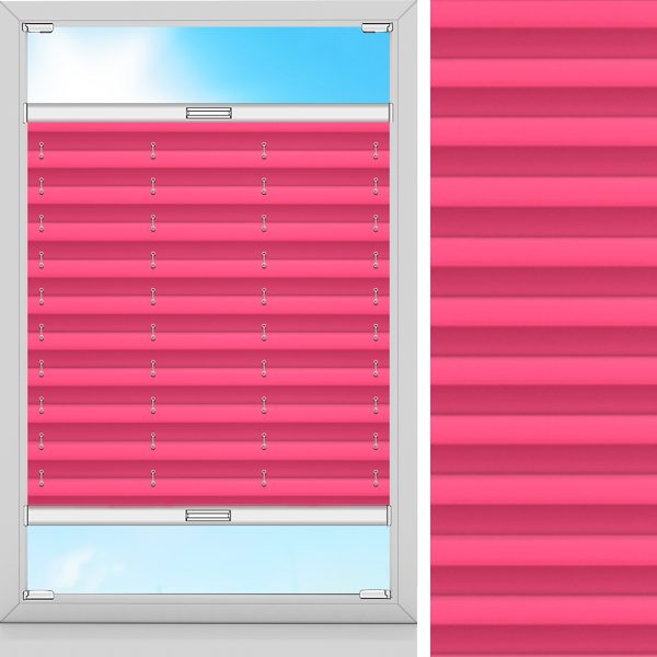 Plissee Lat, Rot, lichtdurchlässig & blickdicht