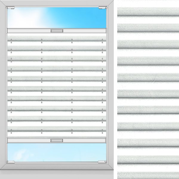 Plissee Klara, Creme, lichtdurchlässig & blickdicht