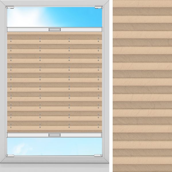 Plissee Klara, Braun, lichtdurchlässig & blickdicht