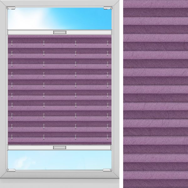 Plissee Klara, Pink, lichtdurchlässig & blickdicht