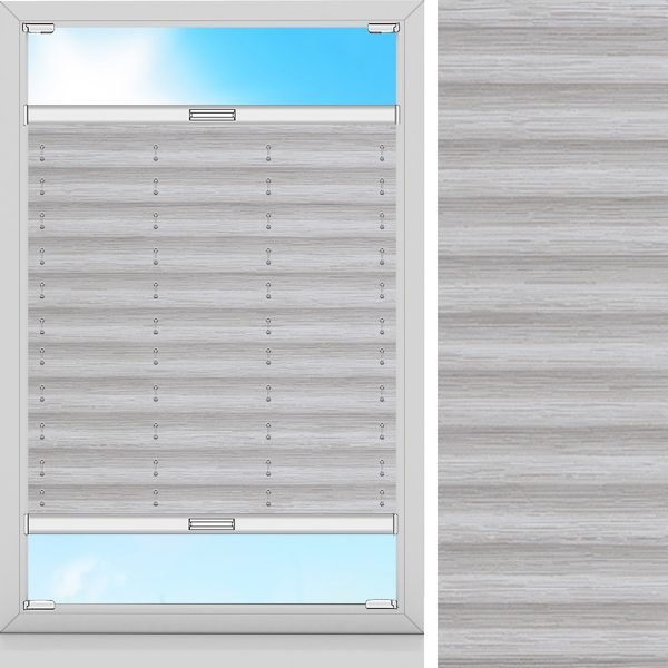 Plissee Course, Grau, lichtdurchlässig & blickdicht