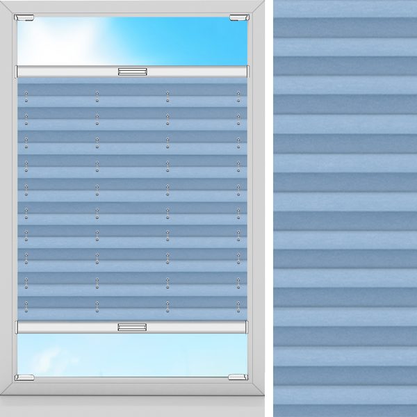 Plissee Diva, Blau, lichtdurchlässig & blickdicht