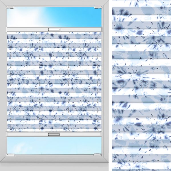 Plissee Beau, Blau, lichtdurchlässig & blickdicht