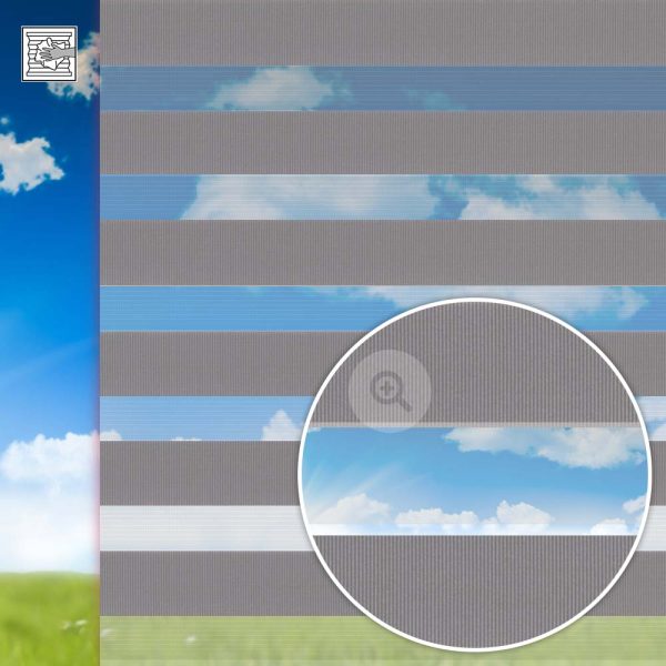 Doppelrollo Primavera, grün, Kette, Streifen 7,5 / 5 cm