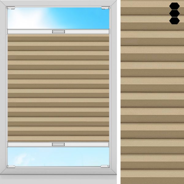 Wabenplissee Fresco, Braun, lichtdurchlässig & blickdicht