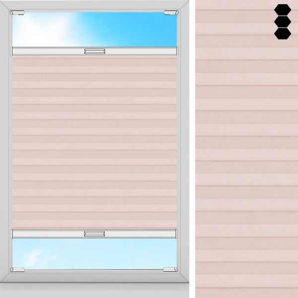 Wabenplissee Fresco, Rosa, lichtdurchlässig & blickdicht