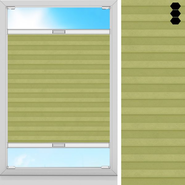 Wabenplissee Fresco, Grün, lichtdurchlässig & blickdicht