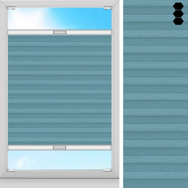 Wabenplissee Rustika, Grün, lichtdurchlässig & blickdicht