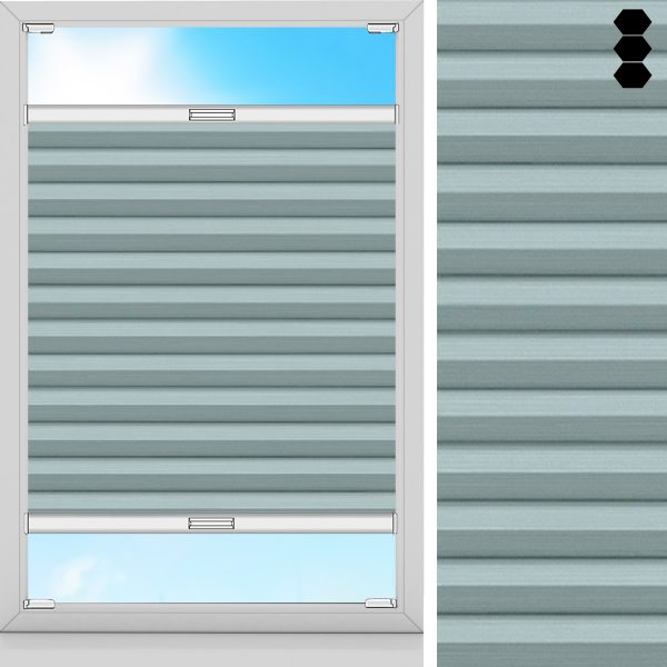 Wabenplissee Orbo, Mint, lichtdurchlässig & blickdicht