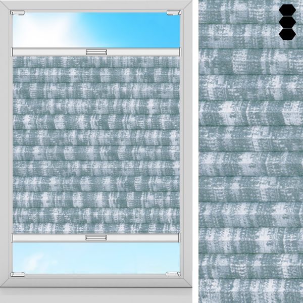 Wabenplissee Ambia, Grau, lichtdurchlässig & blickdicht