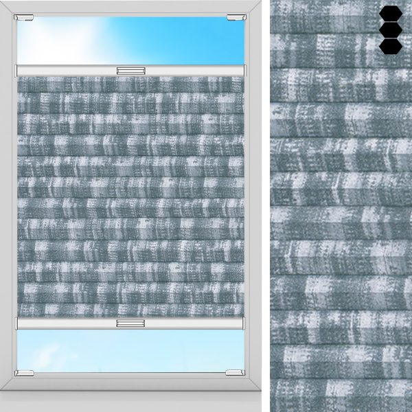 Wabenplissee Ambia, Grau, lichtdurchlässig & blickdicht