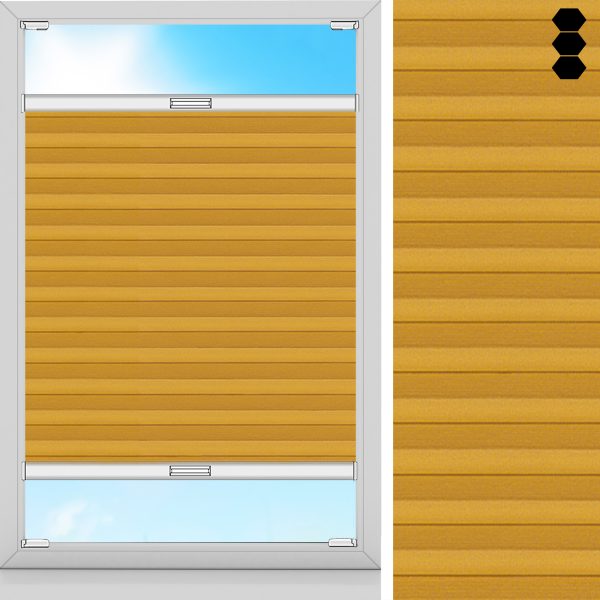 Wabenplissee Riva, Orange, komplett verdunkelnd