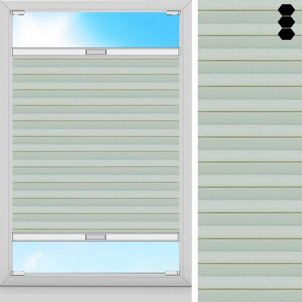 Wabenplissee Riva, Mint, komplett verdunkelnd