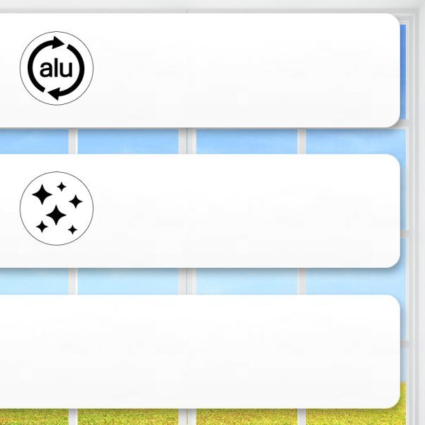 Flexible Alu-Jalousie, Weiss, 25 mm Lamelle, glänzend lackiert