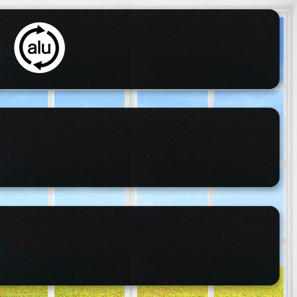 Flexible Alu-Jalousie, Schwarz, 25 mm Lamelle, matt lackiert