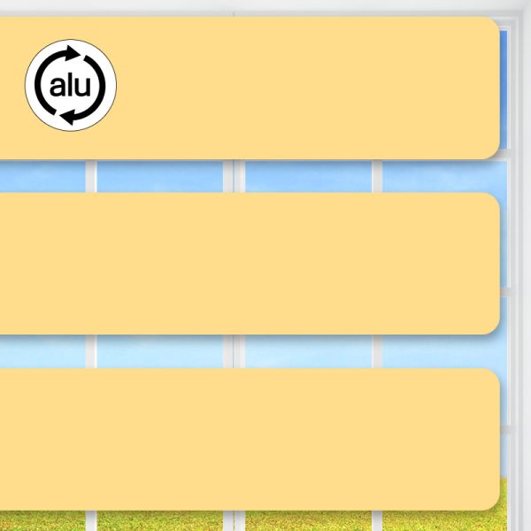 Flexible Alu-Jalousie, Dunkel-Creme, 25 mm Lamelle, matt lackiert