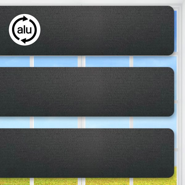 Flexible Alu-Jalousie, Hellschwarz, 25 mm Lamelle, matt lackiert