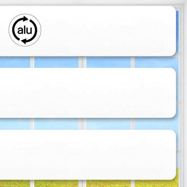 Flexible Alu-Jalousie, Weiss, 25 mm Lamelle, matt lackiert