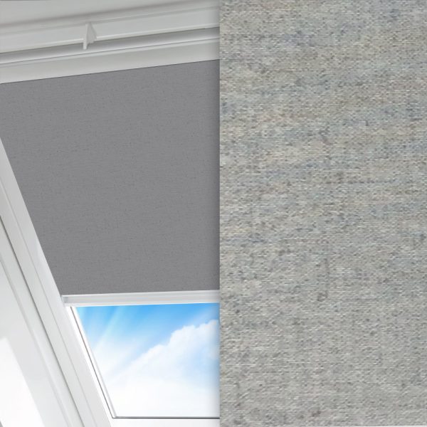 Dachfenster Rollo Nebula, grau, lichtdurchlässig & blickdicht, feucht abwischbar