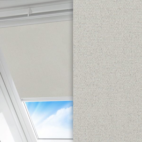 Dachfenster Rollo Clara, grau, komplett verdunkelnd, feucht abwischbar