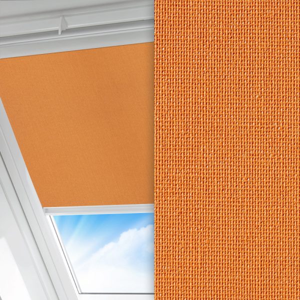 Dachfenster Rollo Succo, orange, komplett verdunkelnd, feucht abwischbar
