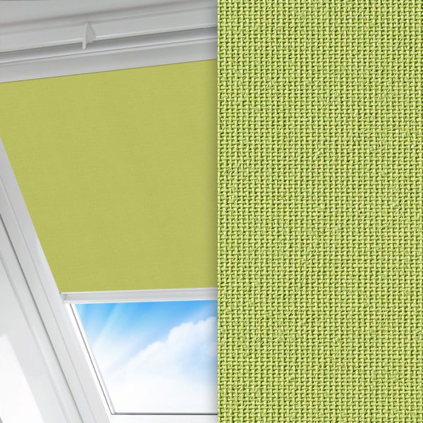 Dachfenster Rollo Frutta, grün, komplett verdunkelnd, feucht abwischbar