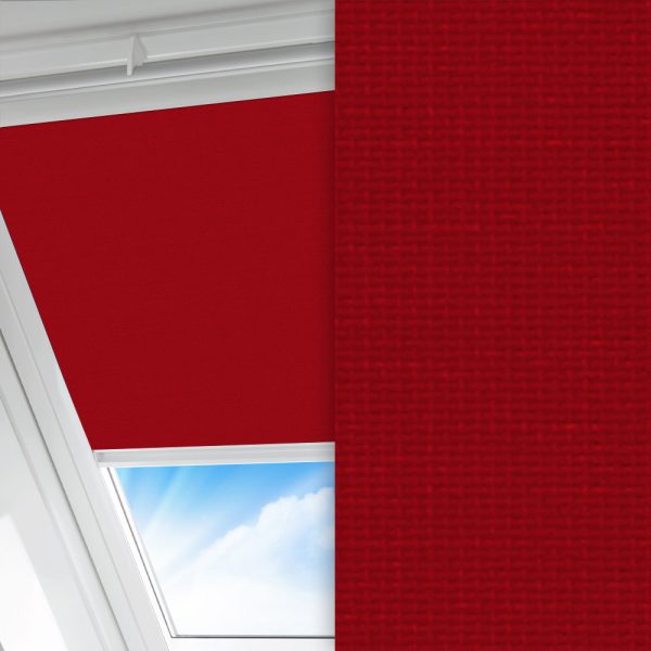 Dachfenster Rollo Amore, dunkelrot, komplett verdunkelnd, feucht abwischbar