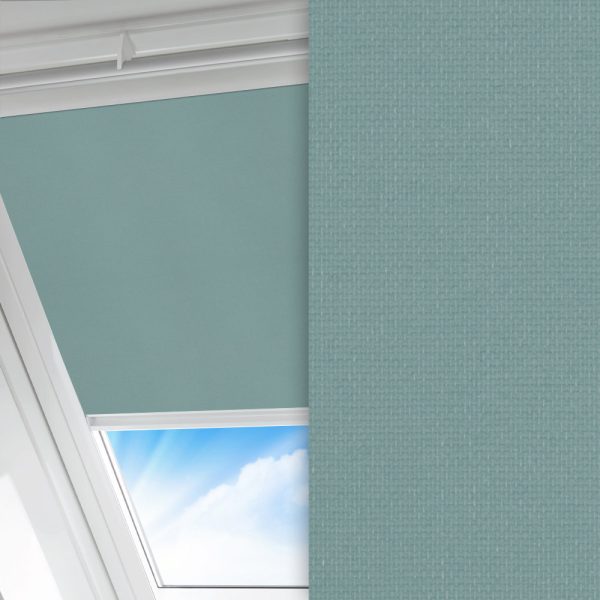 Dachfenster Rollo Clean, türkis, komplett verdunkelnd, feucht abwischbar