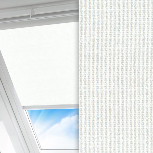 Dachfenster Rollo Nora, weiss, komplett verdunkelnd, feucht abwischbar