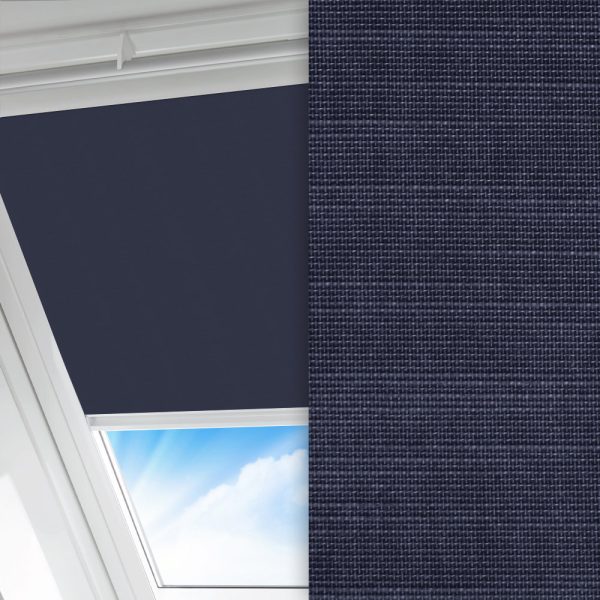 Dachfenster Rollo Clara, blau, komplett verdunkelnd, feucht abwischbar