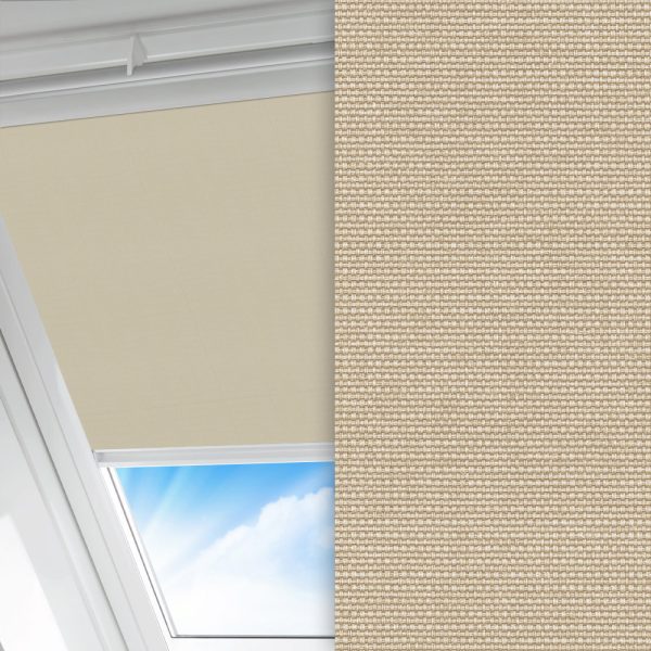 Dachfenster Rollo Rustico, beige, lichtdurchlässig & blickdicht, feucht abwischbar