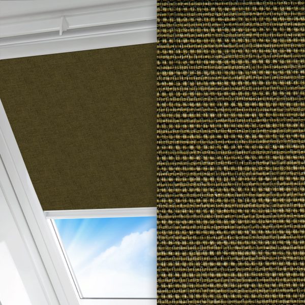 Dachfenster Rollo Rustico, braun, lichtdurchlässig & blickdicht, feucht abwischbar