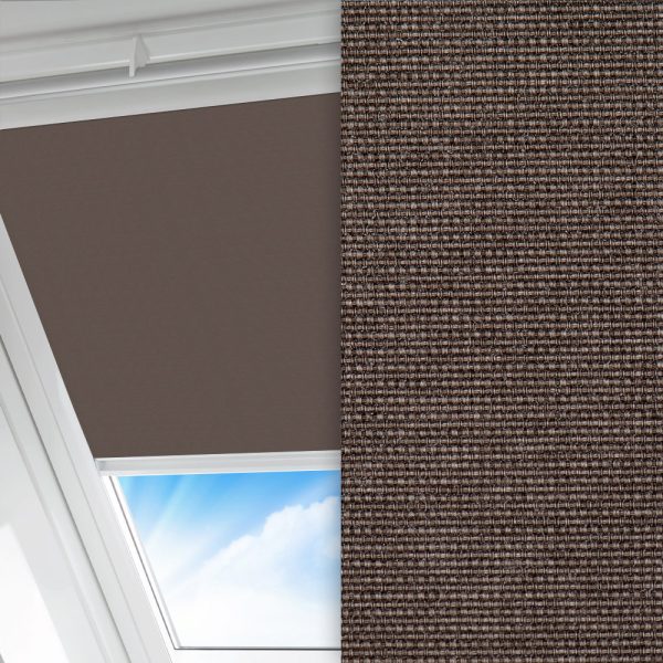 Dachfenster Rollo Rustico, braun, lichtdurchlässig & blickdicht, feucht abwischbar