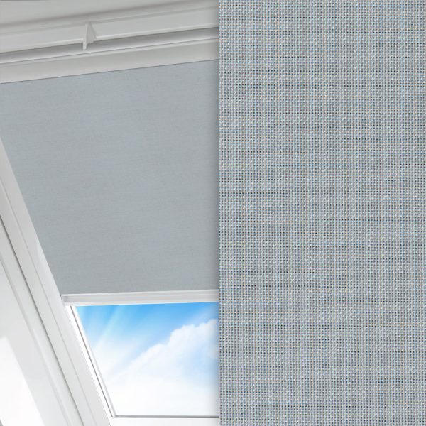 Dachfenster Rollo Klara, grau, lichtdurchlässig & blickdicht, feucht abwischbar