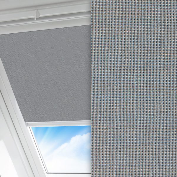 Dachfenster Rollo Klara, grau, lichtdurchlässig & blickdicht, feucht abwischbar
