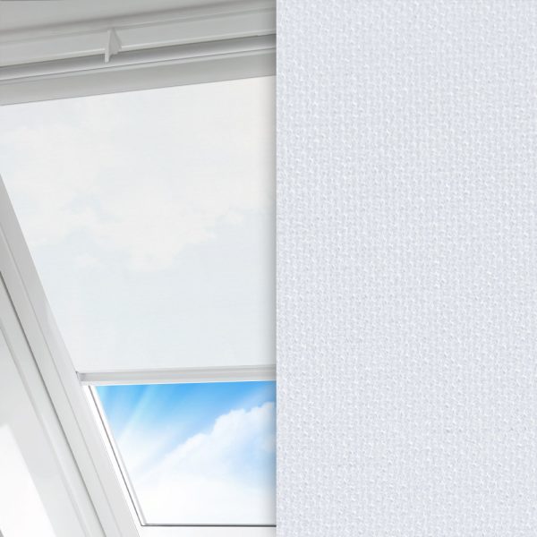 Dachfenster Rollo Klara, weiss, lichtdurchlässig & blickdicht, feucht abwischbar