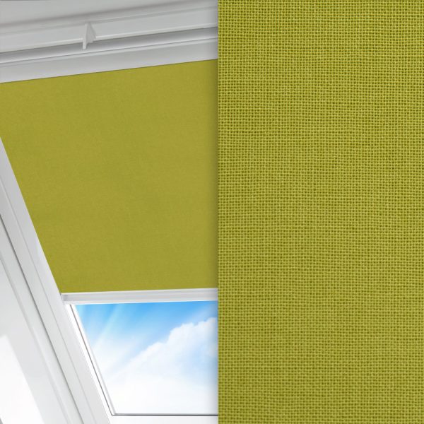 Dachfenster Rollo Klara, grün, lichtdurchlässig & blickdicht, feucht abwischbar