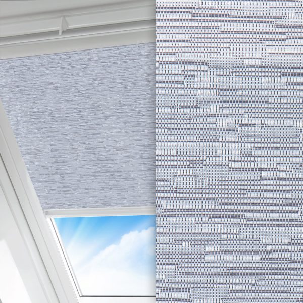 Dachfenster Rollo Lena, grau, lichtdurchlässig & blickdicht, feucht abwischbar