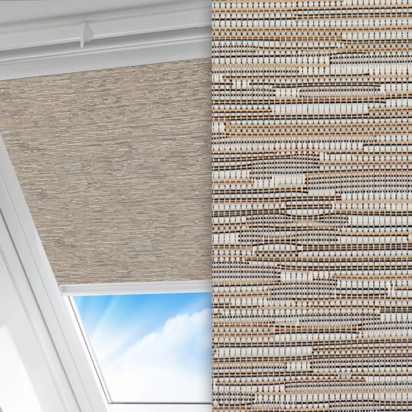 Dachfenster Rollo Lena, braun/beige, lichtdurchlässig & blickdicht, feucht abwischbar