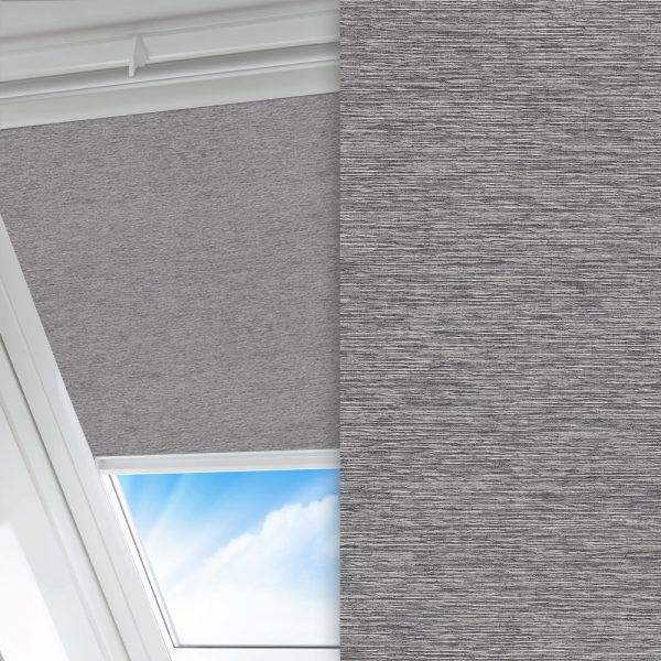 Dachfenster Rollo Linea, grau, lichtdurchlässig & blickdicht, feucht abwischbar