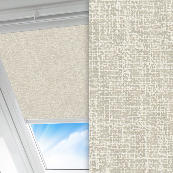 Dachfenster Rollo Maya, grau, komplett verdunkelnd, feucht abwischbar