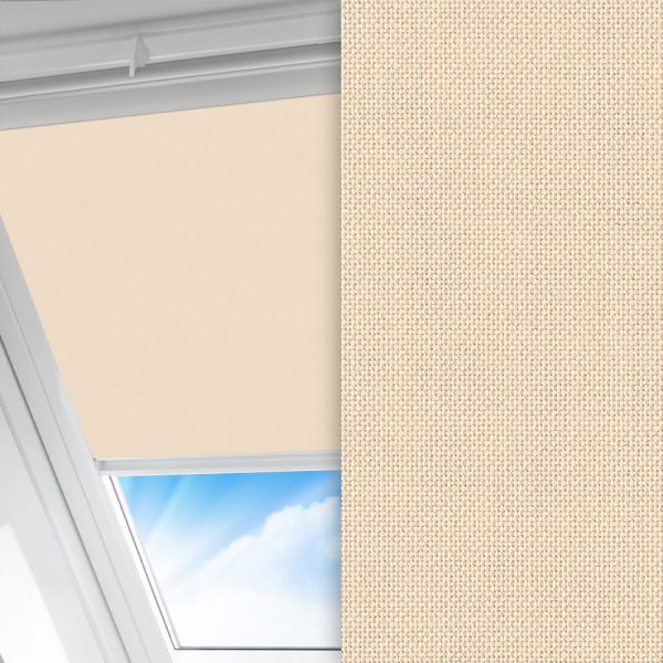 Dachfenster Rollo Silenzio, beige, lichtdurchlässig & blickdicht, feucht abwischbar